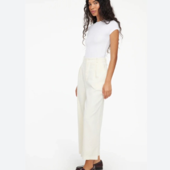 *new* LACAUSA high waisted pleated lola trousers - off-white/cream, size 2 - Picture 2 of 9
